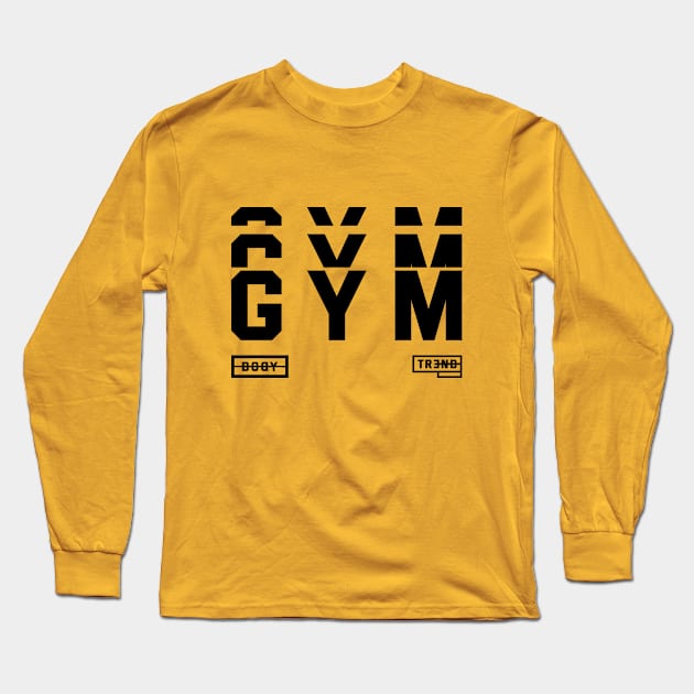 Gym Body Long Sleeve T-Shirt by niclothing